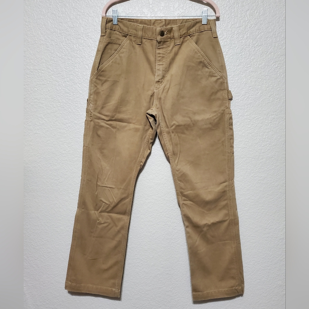 Carhartt Tan/Beige Relaxed Fit Canvas Work Pants Men's Size 32 X 30